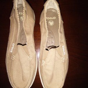 CROCS CANVAS LOAFERS... EUC